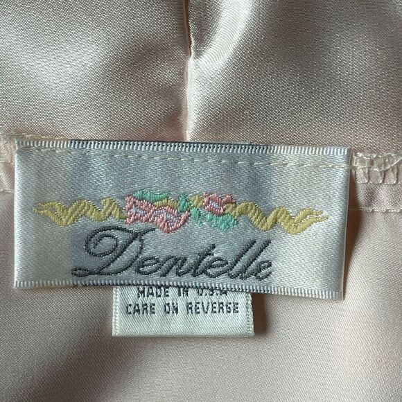 VTG Dentelle Satin robe blush pink size S - Picture 4 of 8